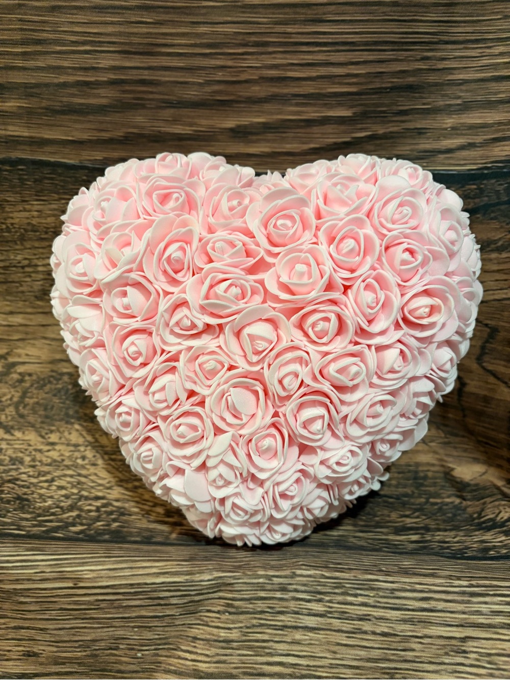 Heart-Shaped Pink Rose Foam Arrangement
